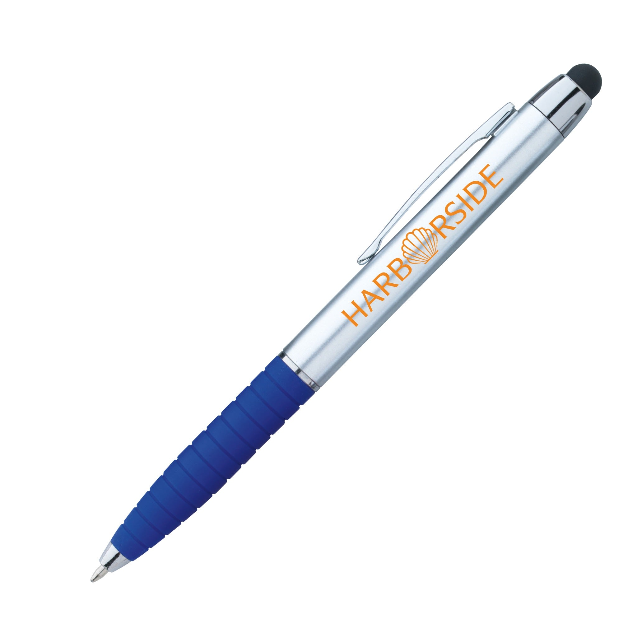 Silver Cool Grip Stylus Pen  Imprinted with Logo (Q286311)