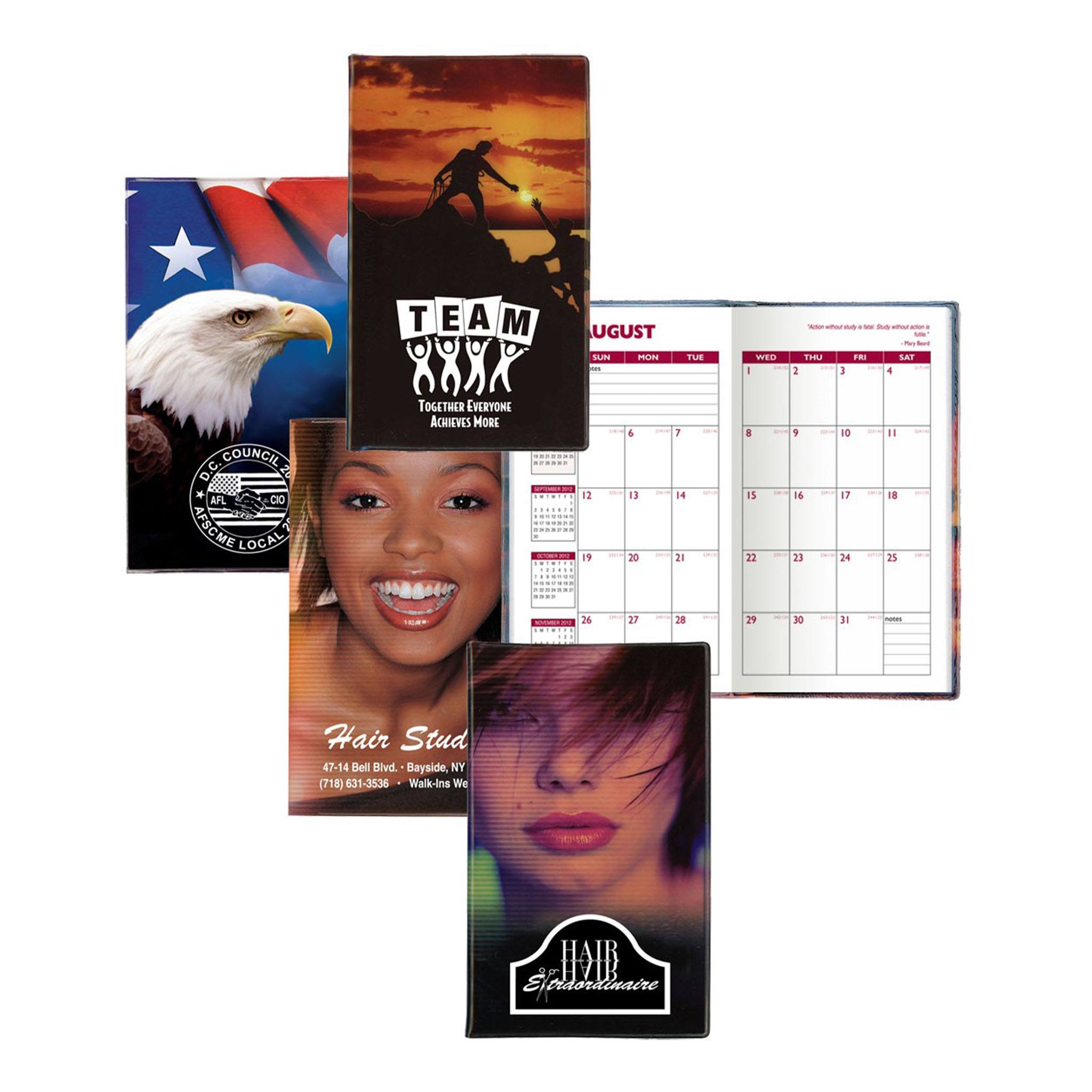 Stock Theme Vinyl Cover Academic Planner  Imprinted with Logo (Q288222)