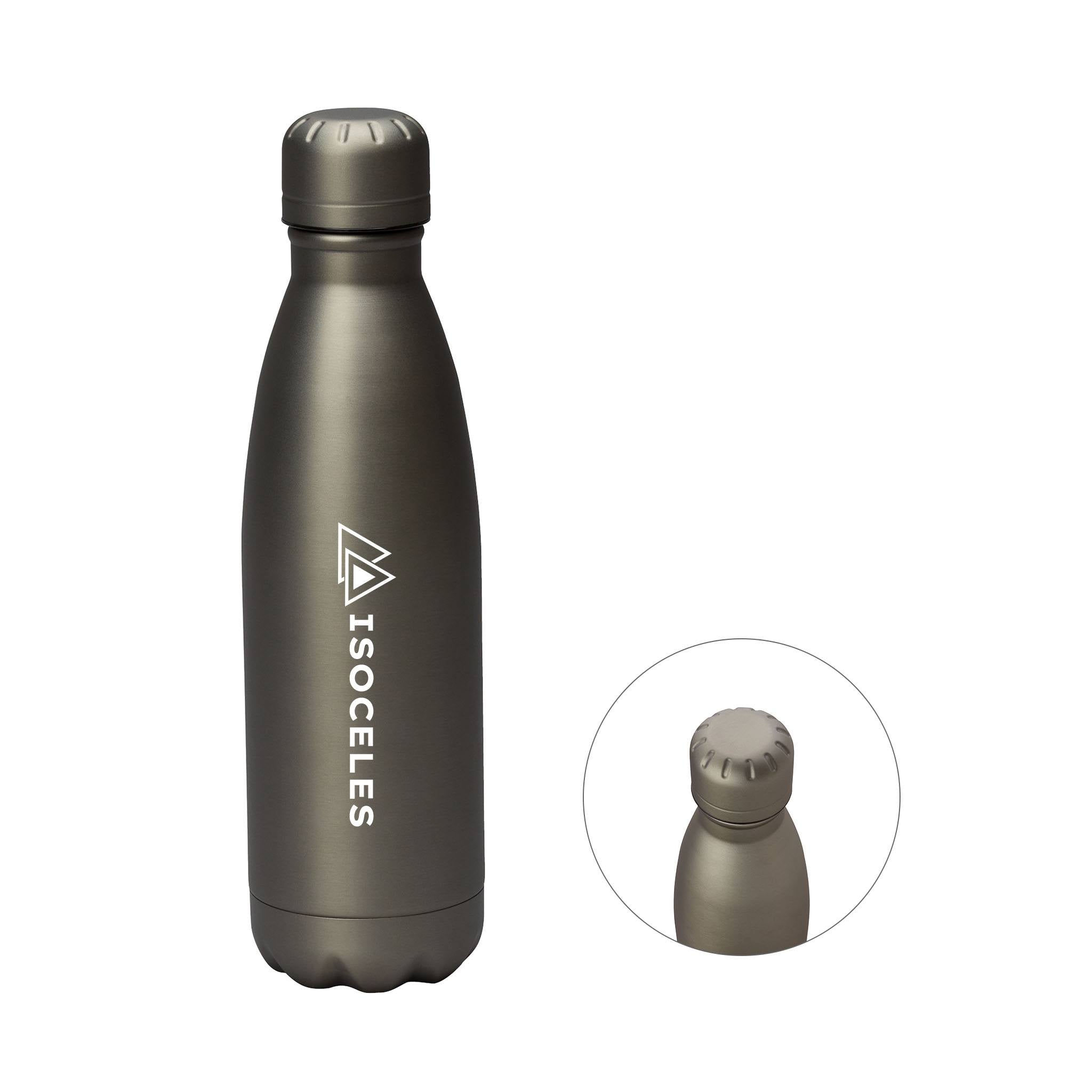 Palermo I 17 oz. Stainless Steel Vacuum Bottle  Imprinted with Logo (Q290111)