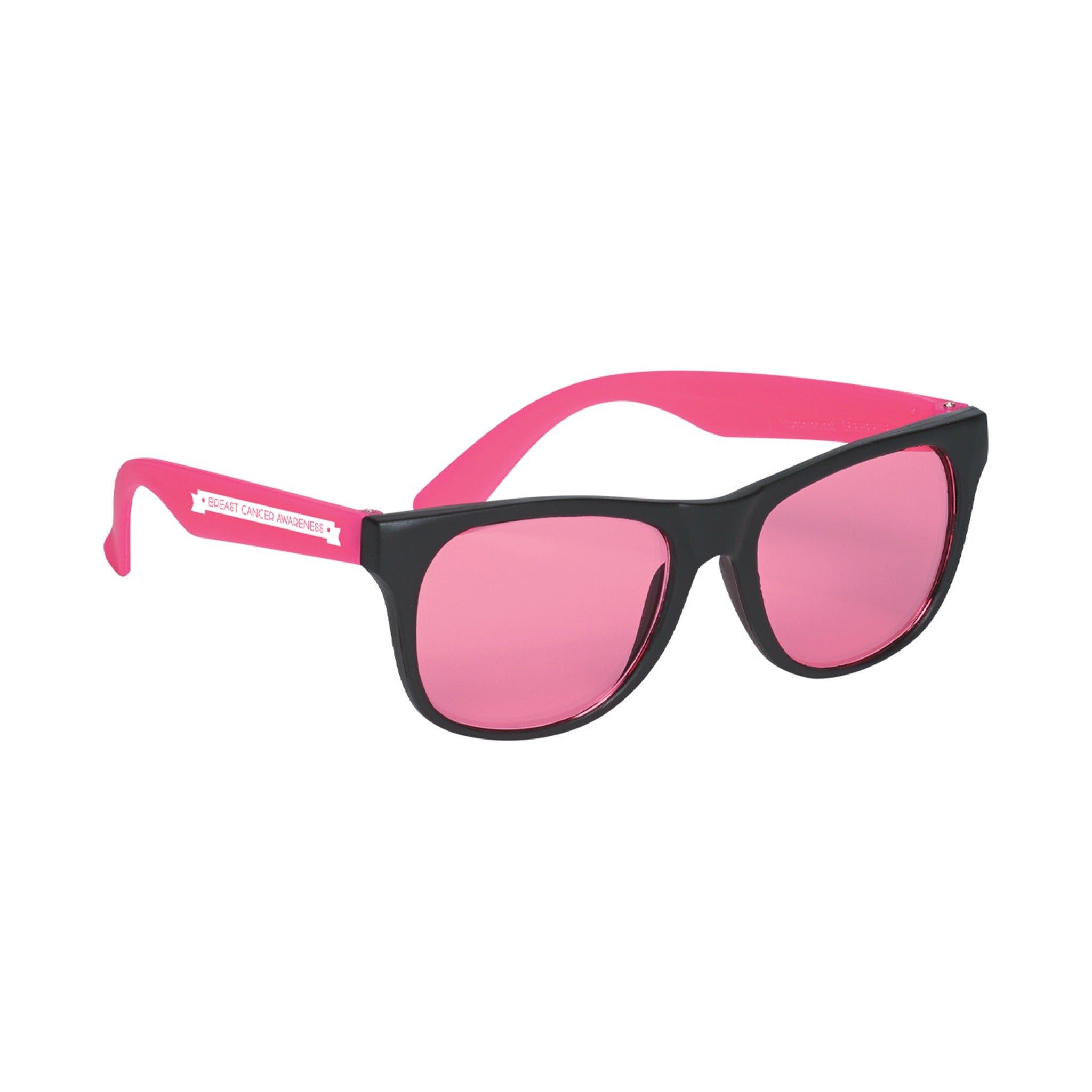 Breast Cancer Awareness Tinted Lenses Rubberized Sunglasses (Q291632)