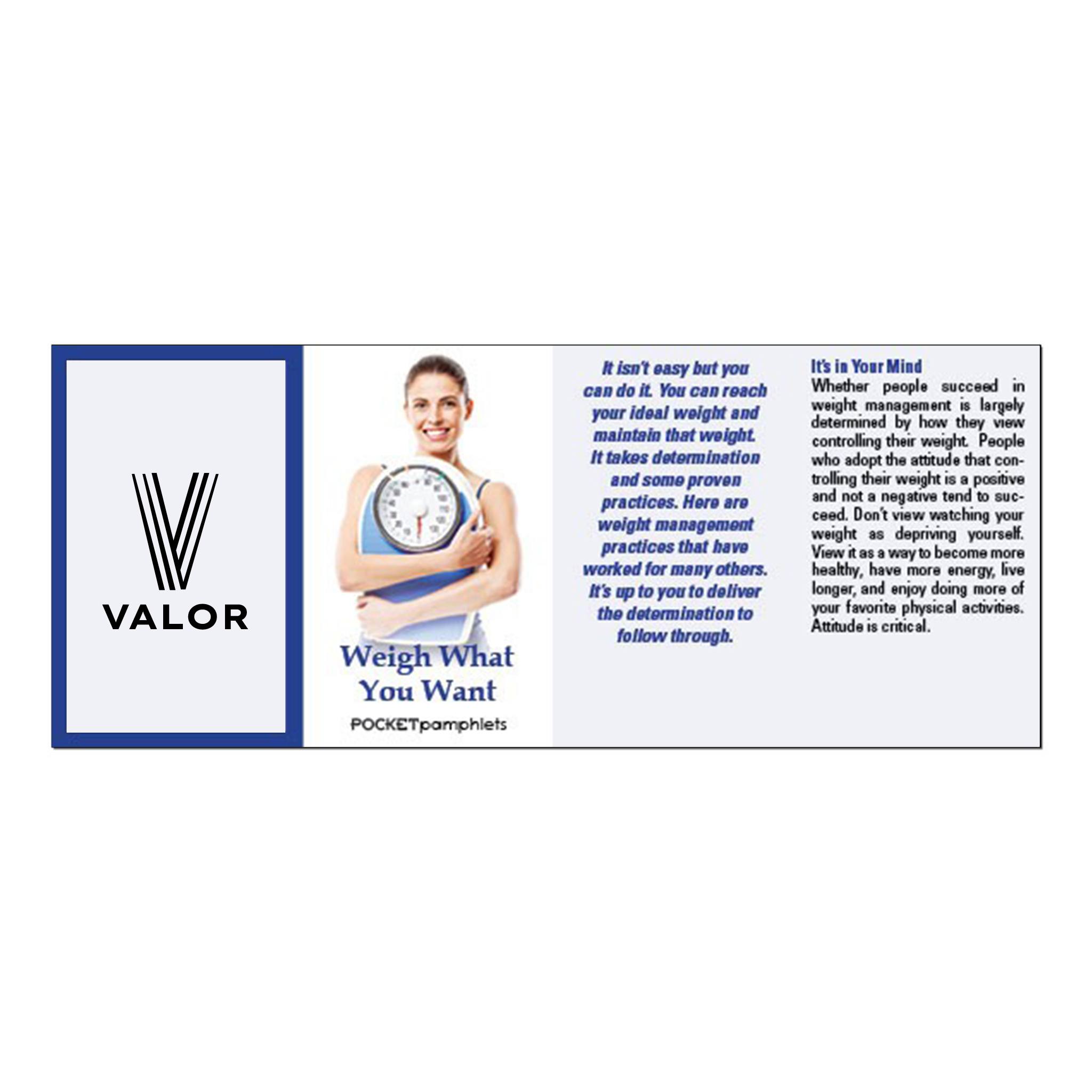 Weigh What You Want Pocket Pamphlet  Imprinted with Logo (Q293222)