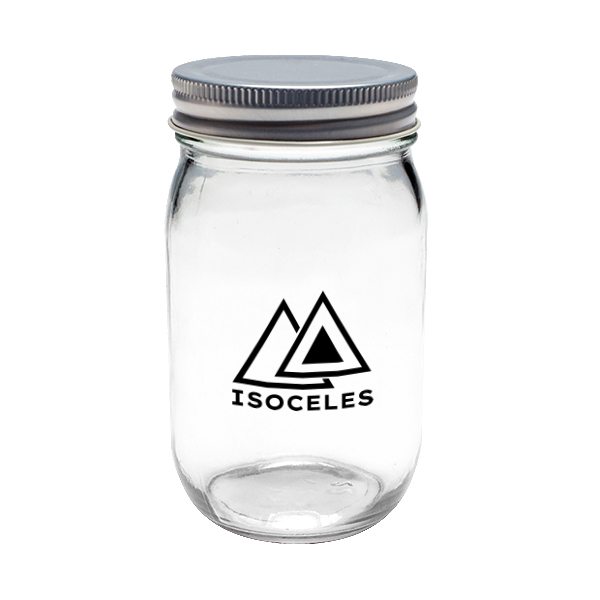 16 Oz. Homemade Canning Lids Mason Jar  Imprinted with Logo (Q294022)