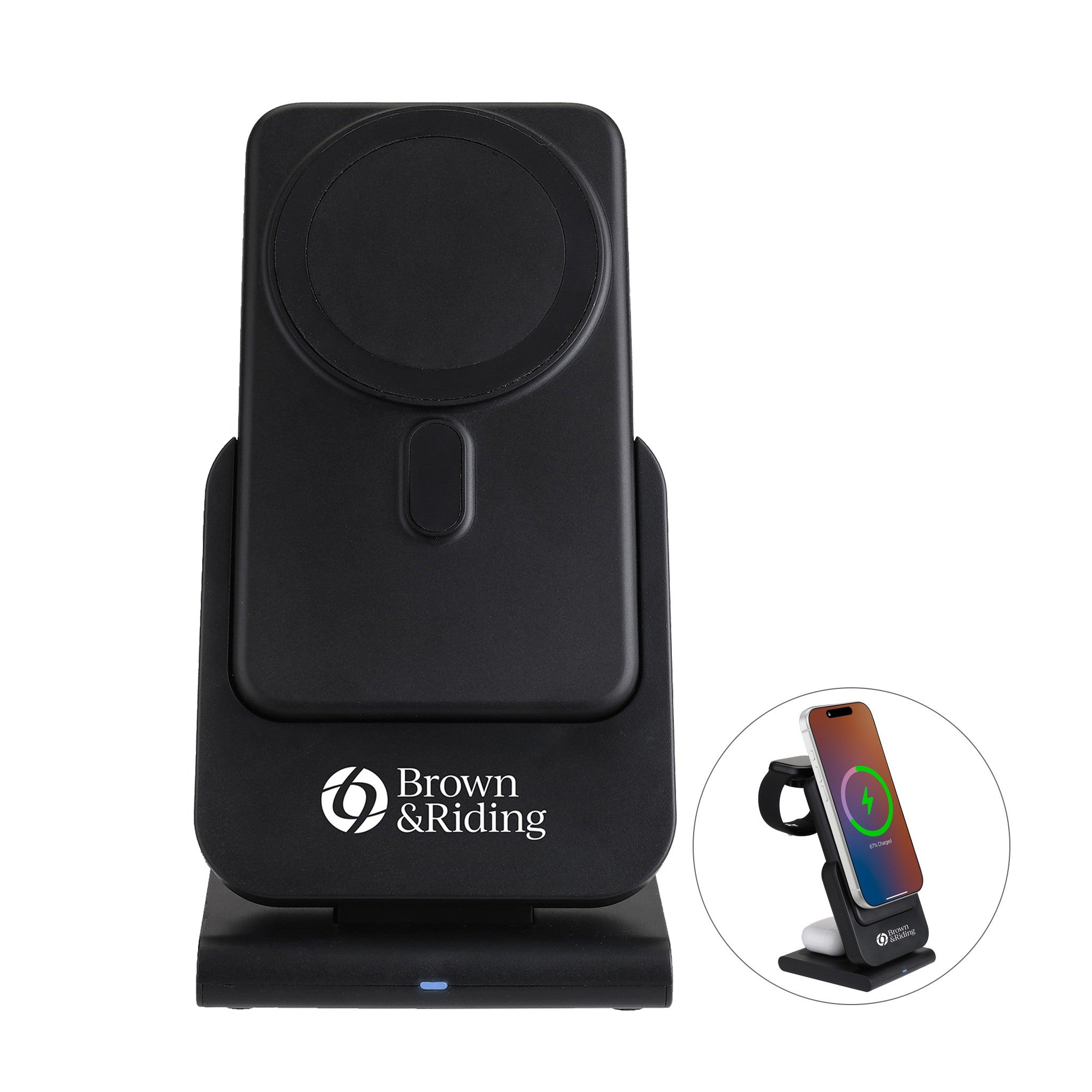 3-in-1 MagSafe Wireless Charger With Detachable Power Bank  Imprinted with Logo (Q295532)