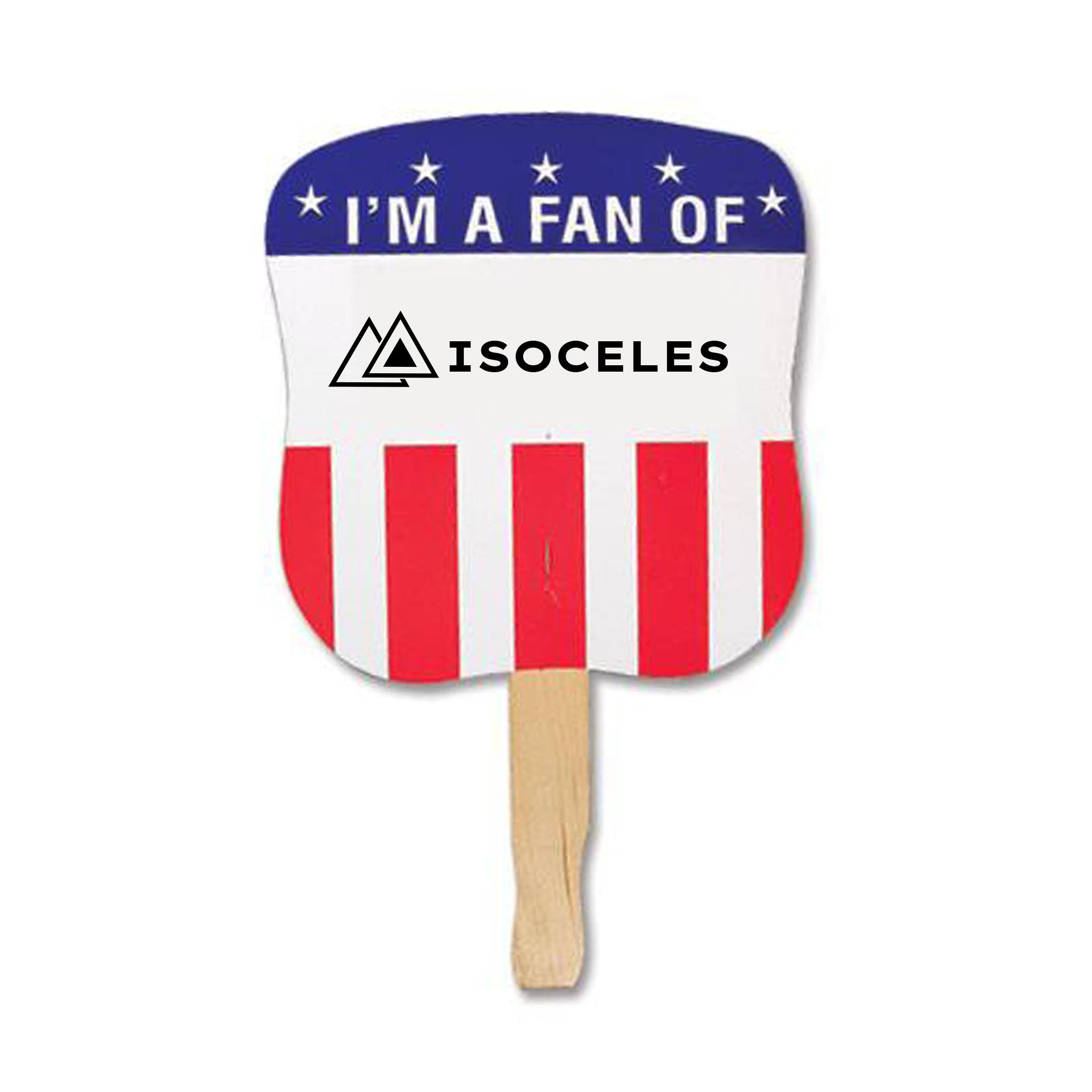 Patriotic Hand Fans (7.63"W x 8"H) (Q298311)