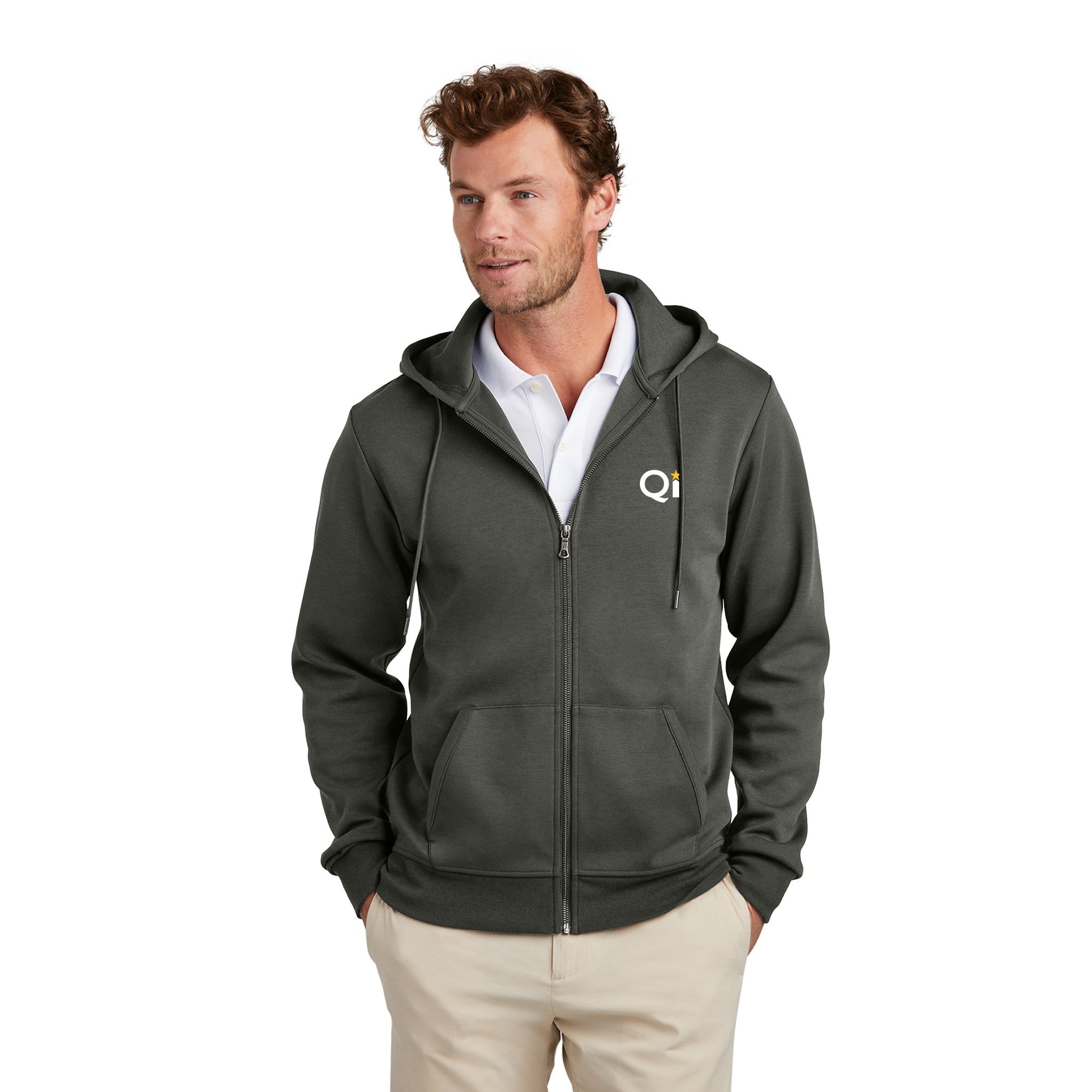 Brooks Brothers® Double-Knit Full-Zip Hoodie  Imprinted with Logo (Q298722)