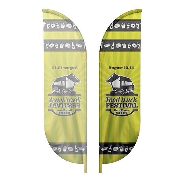 10 Ft. Single-Sided Blade Flag With Ground Spike  Imprinted with Logo (Q303922)