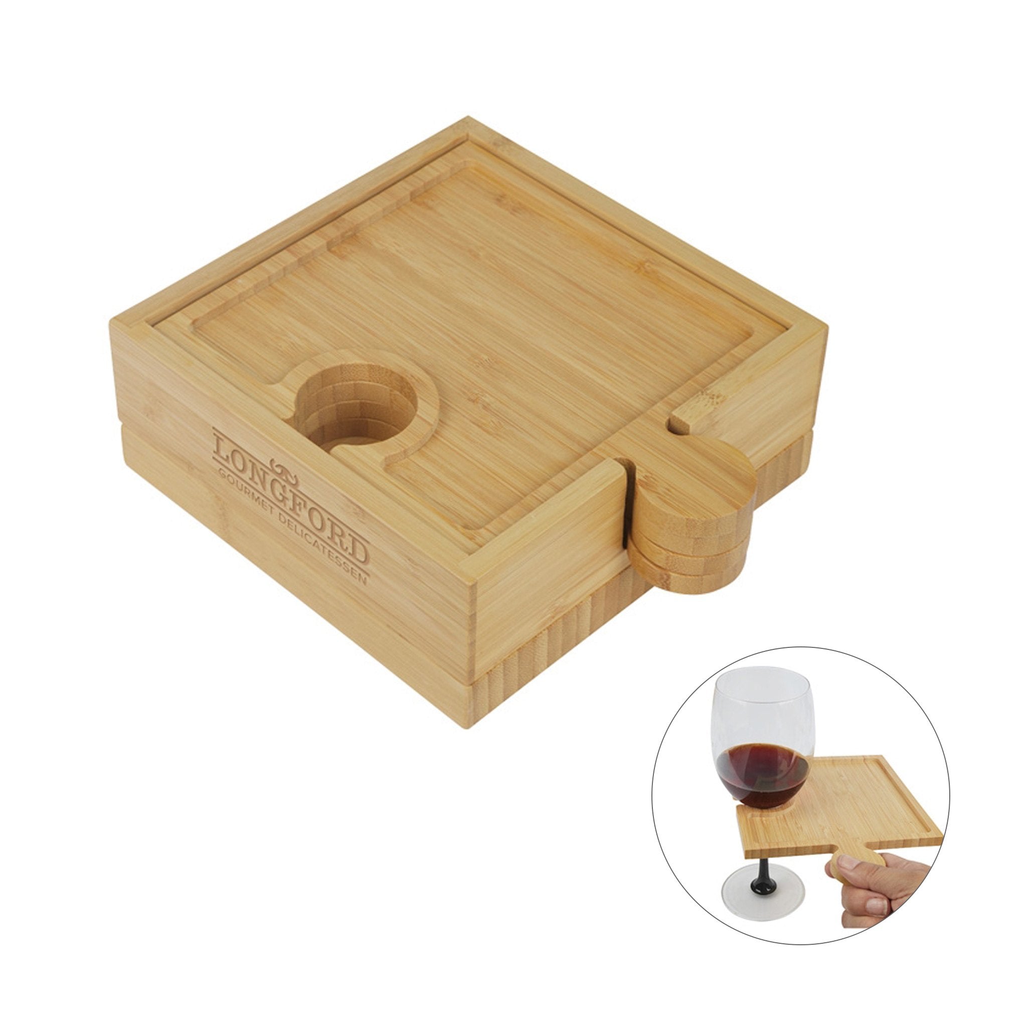 Gaston Bamboo Entertainment Board  Imprinted with Logo (Q304022)