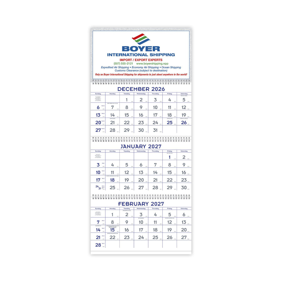 Blue & Grey Commercial Planner Calendar (Q304722)
