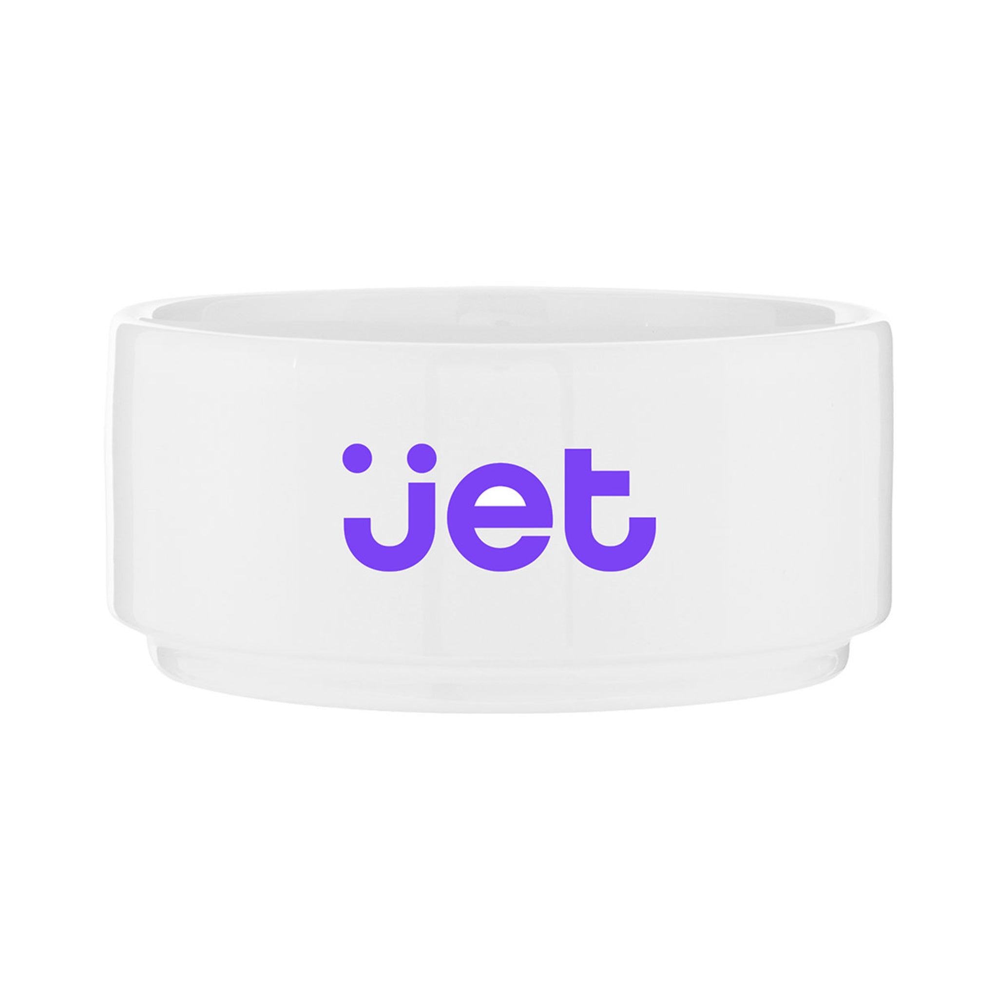 Parker Ceramic Pet Bowl - White  Imprinted with Logo (Q310532)