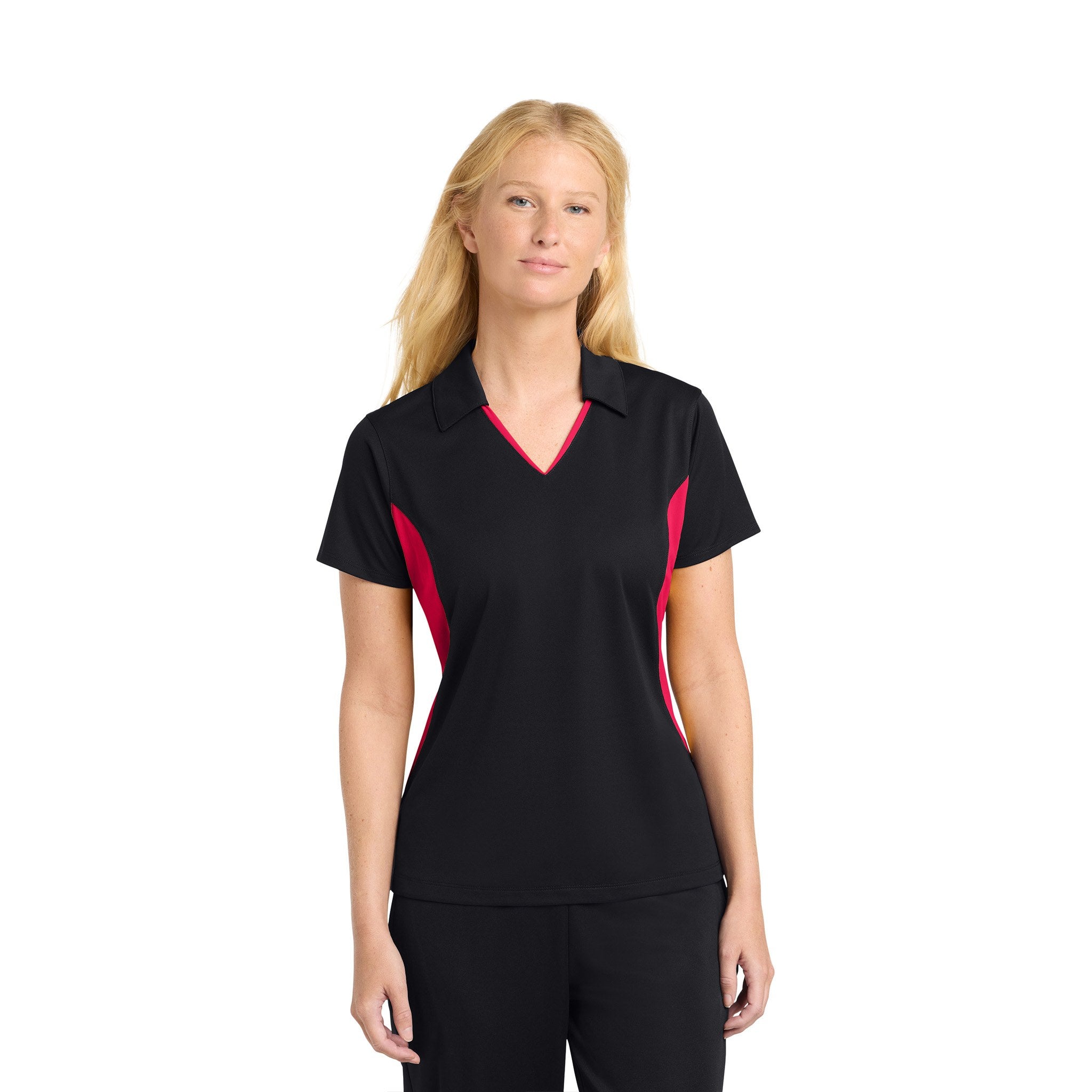 Sport-Tek® Women's Side Blocked Micropique Sport-Wick® Polo  Imprinted with Logo (Q311332)
