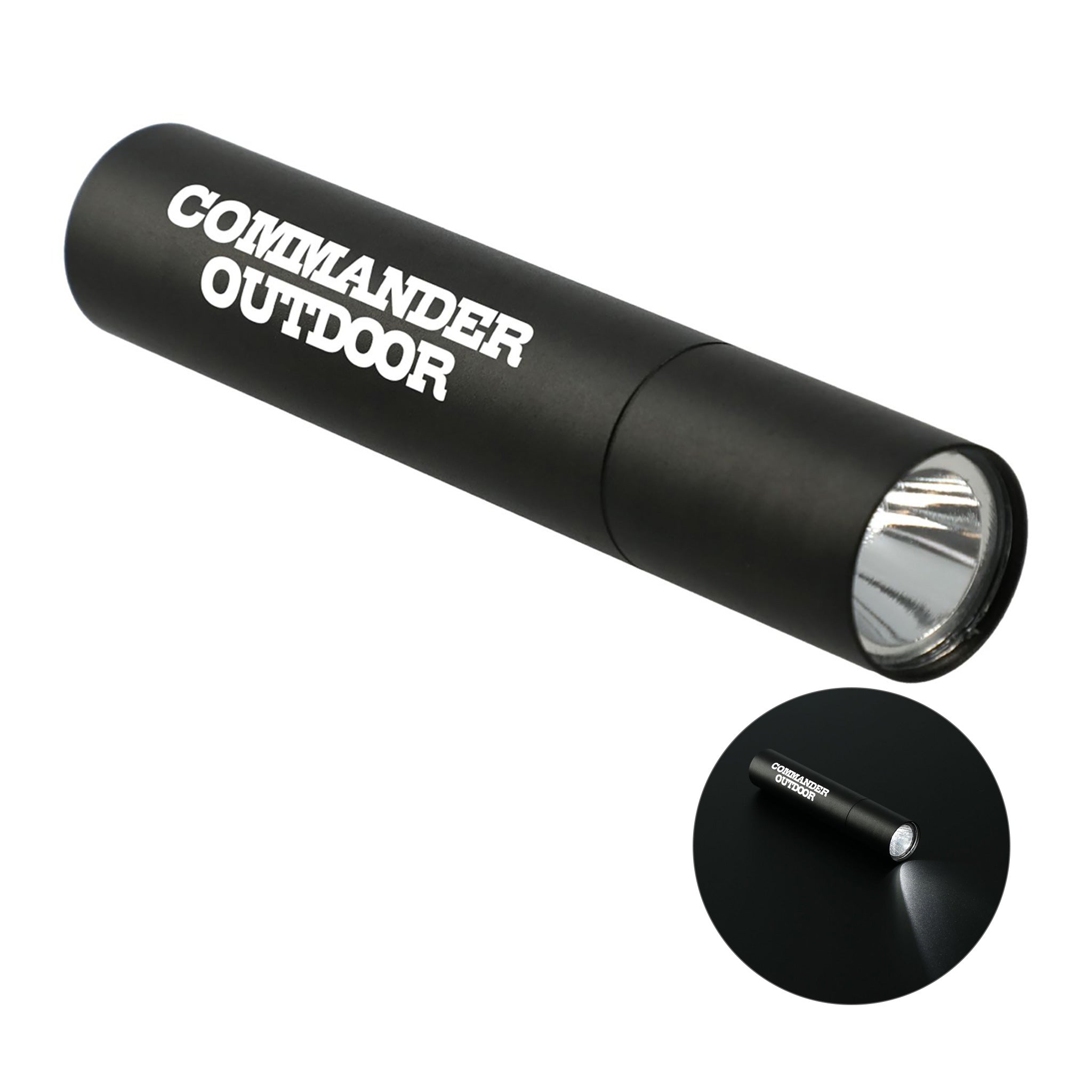 Rechargeable 1200mah Flashlight  Imprinted with Logo (Q311822)
