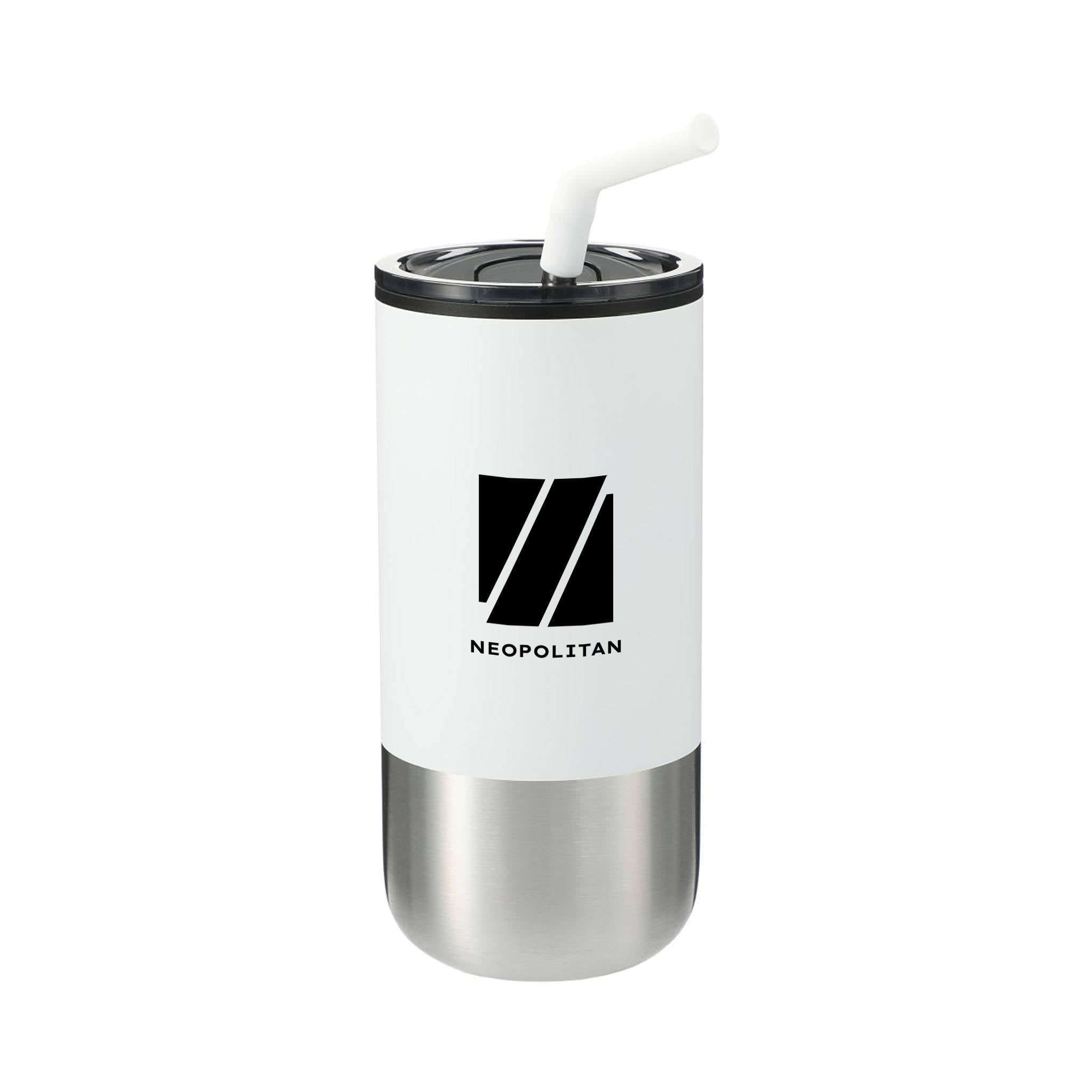 16 Oz. Lagom Tumbler With SS Straw  Imprinted with Logo (Q312322)