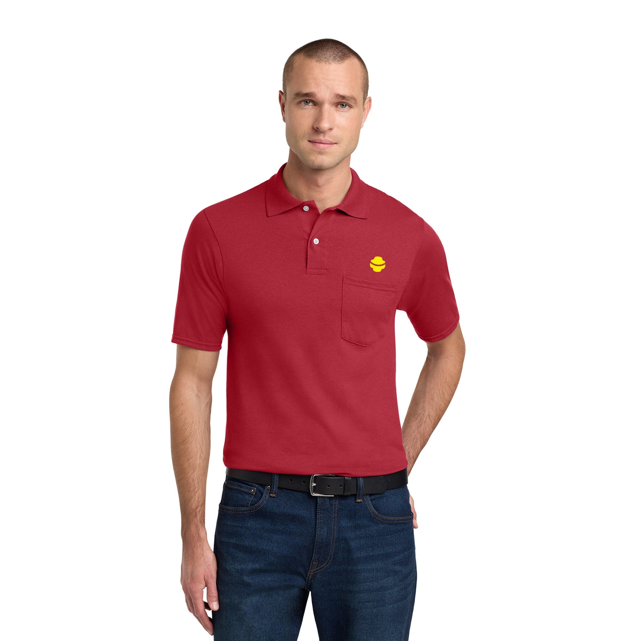 JERZEES® -SpotShield™ 5.6-Ounce Jersey Knit Sport Shirt with Pocket  Imprinted with Logo (Q31266)
