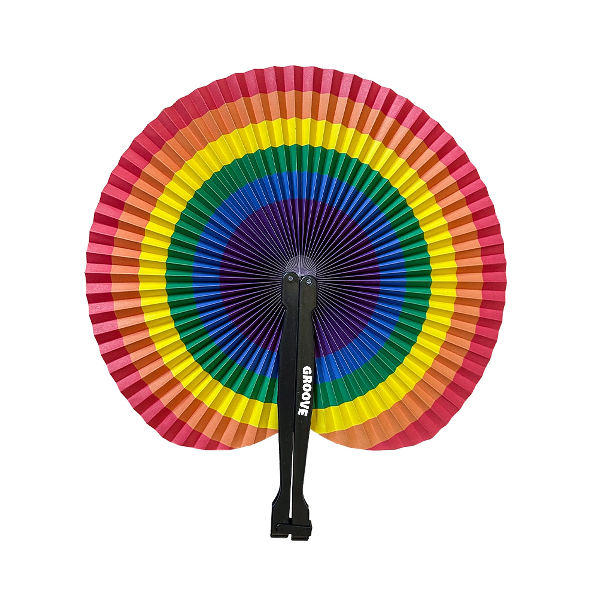 Rainbow Paper Fan  Imprinted with Logo (Q313122)