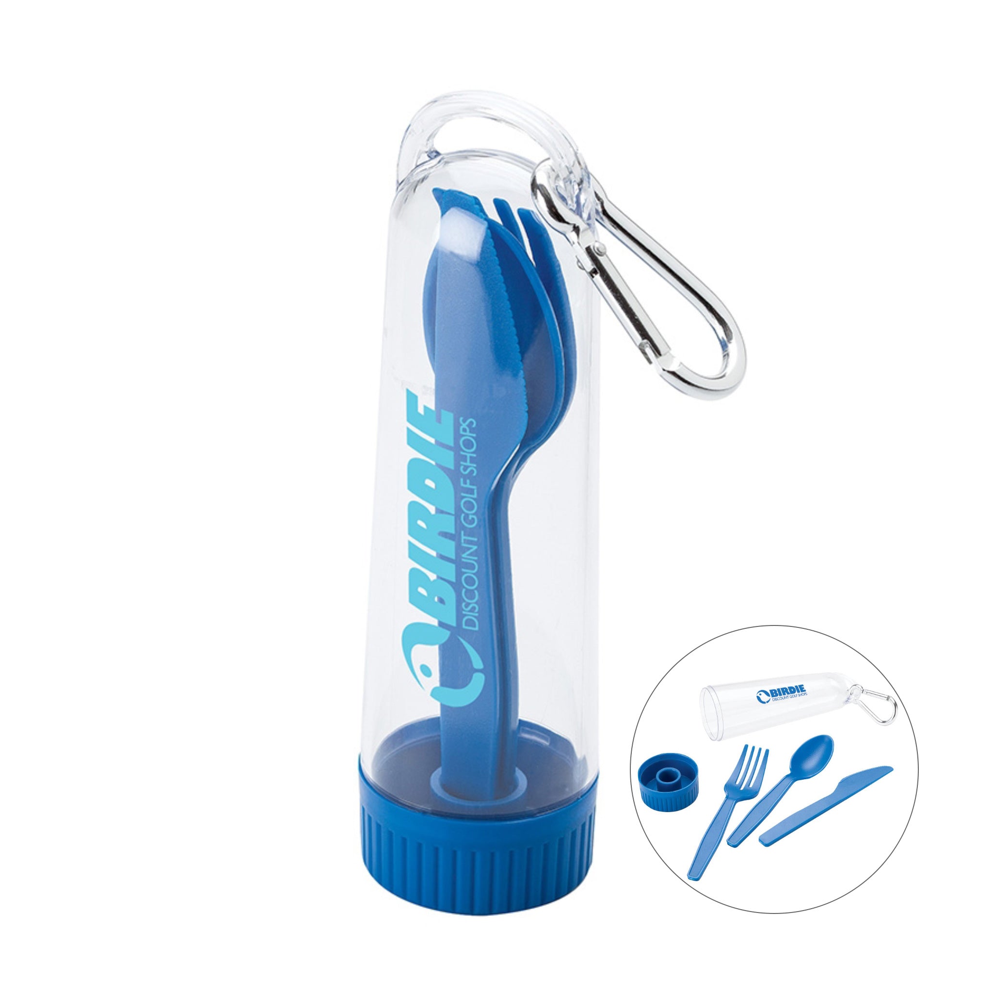 Plastic Portable Cutlery Set  Imprinted with Logo (Q313311)