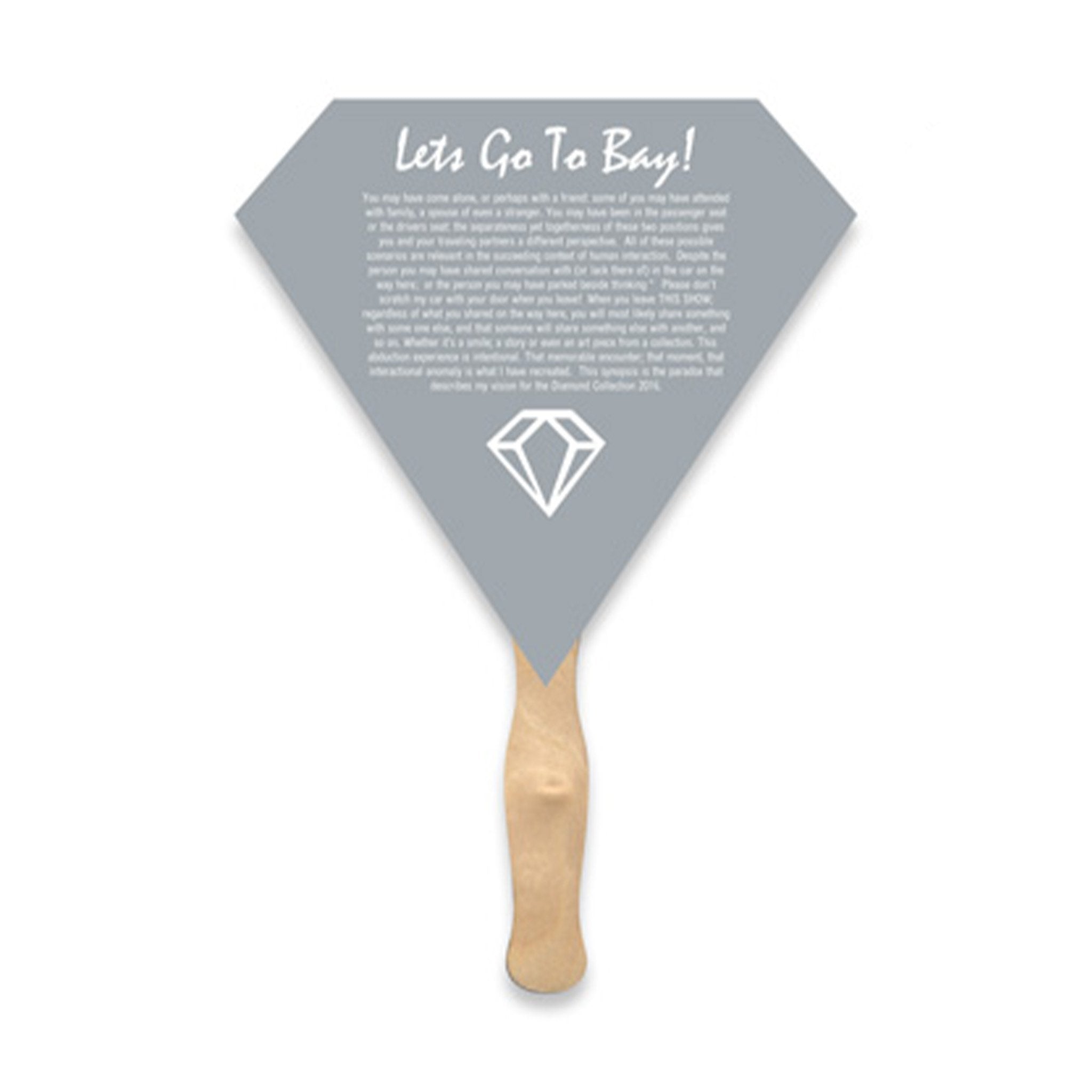 Lightweight Gem Shape Hand Fans  Imprinted with Logo (Q313632)
