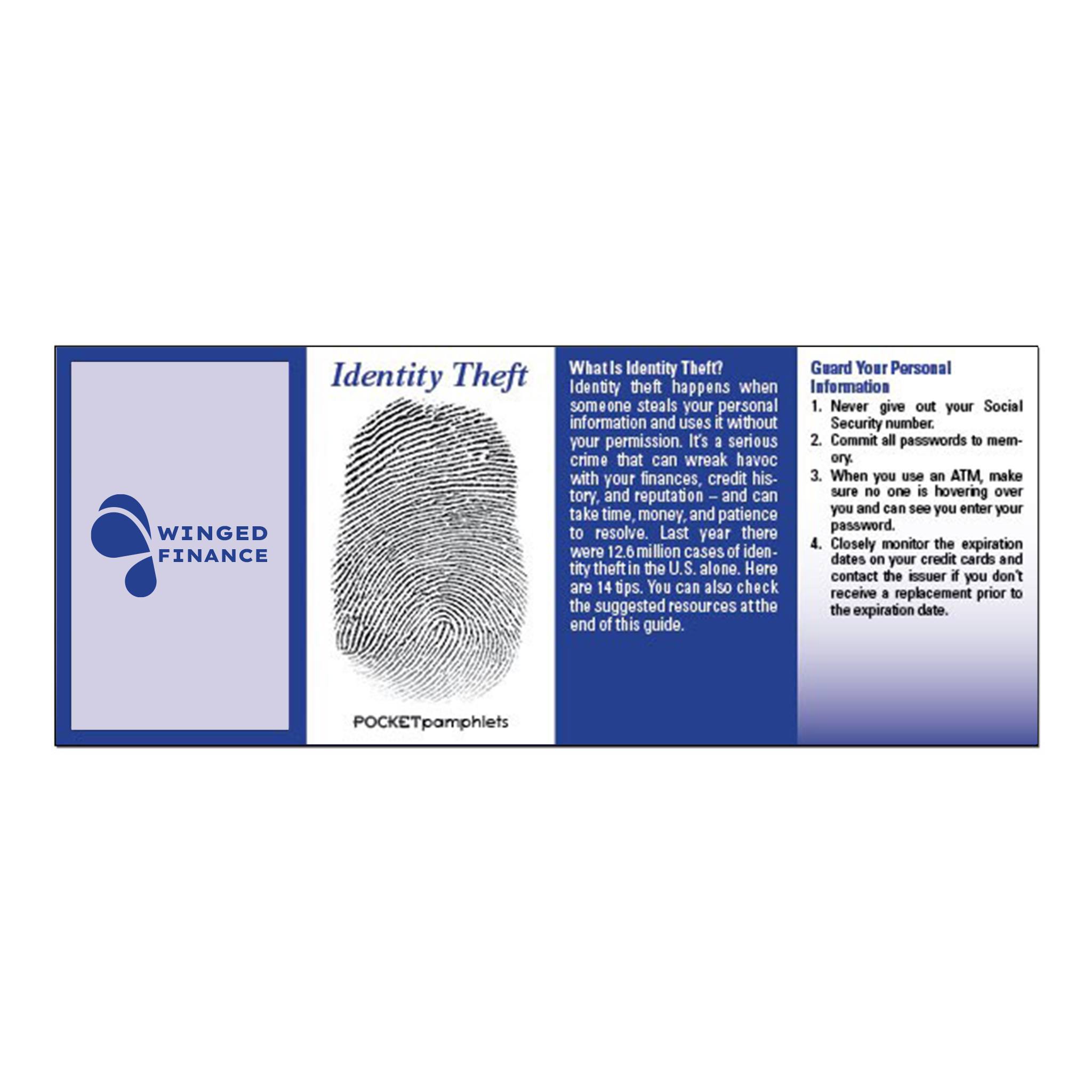 Identity Theft Pocket Pamphlet  Imprinted with Logo (Q314222)