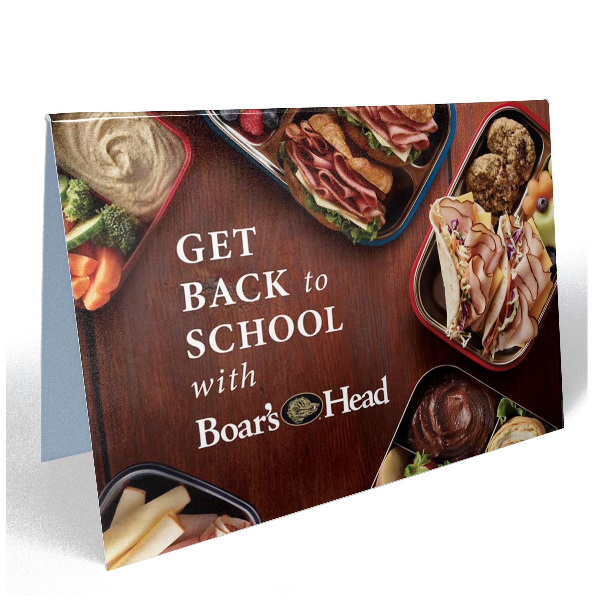 8 x 5.5 Inch Plastic Table Tent Sign (Q317822)