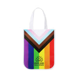 Progress Pride Laminated Fashion Tote Bag  Imprinted with Logo (Q320022)