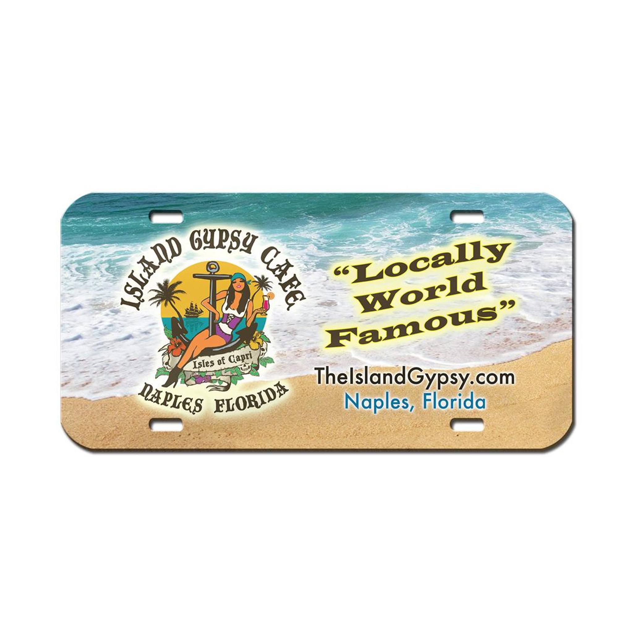 Acrylic License Plate - 12 x 6 Inch FC On White  Imprinted with Logo (Q322432)