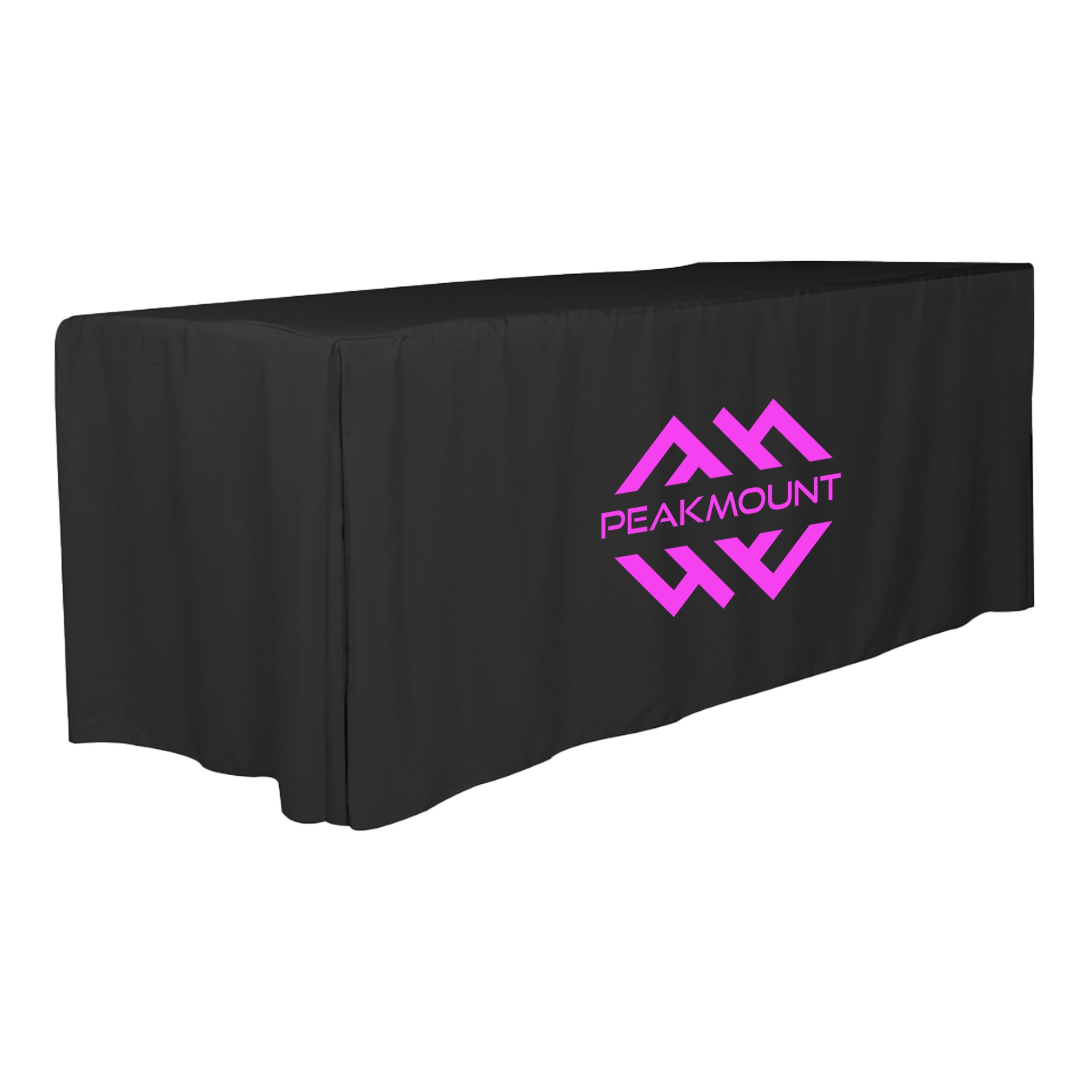 4-Sided Fitted Style 6 ft Table Cover (Spot Color Print)  Imprinted with Logo (Q322611)