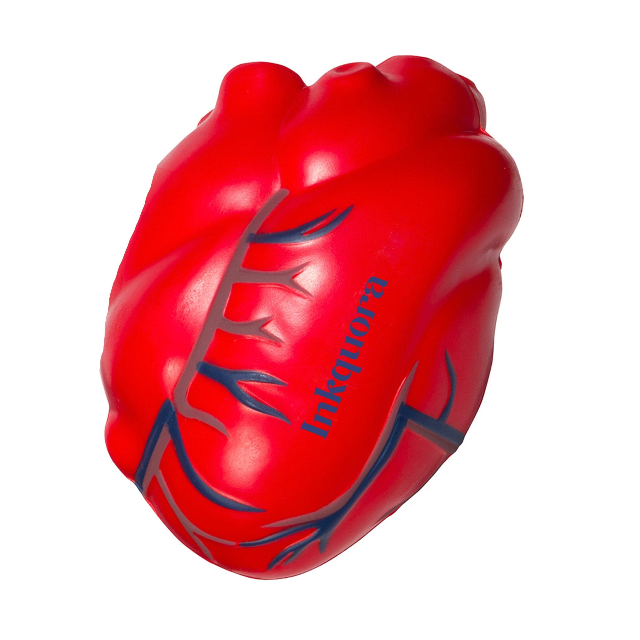 Heart with Blue Veins Stress Reliever  Imprinted with Logo (Q324111)