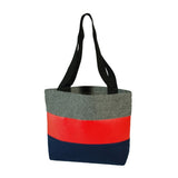Tri-Stripe Velvet Open Tote Bag (Q326422)