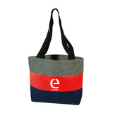 Tri-Stripe Velvet Open Tote Bag (Q326422)