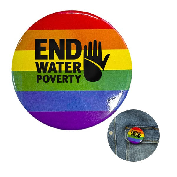 Rainbow Button - Round  Imprinted with Logo (Q330822)