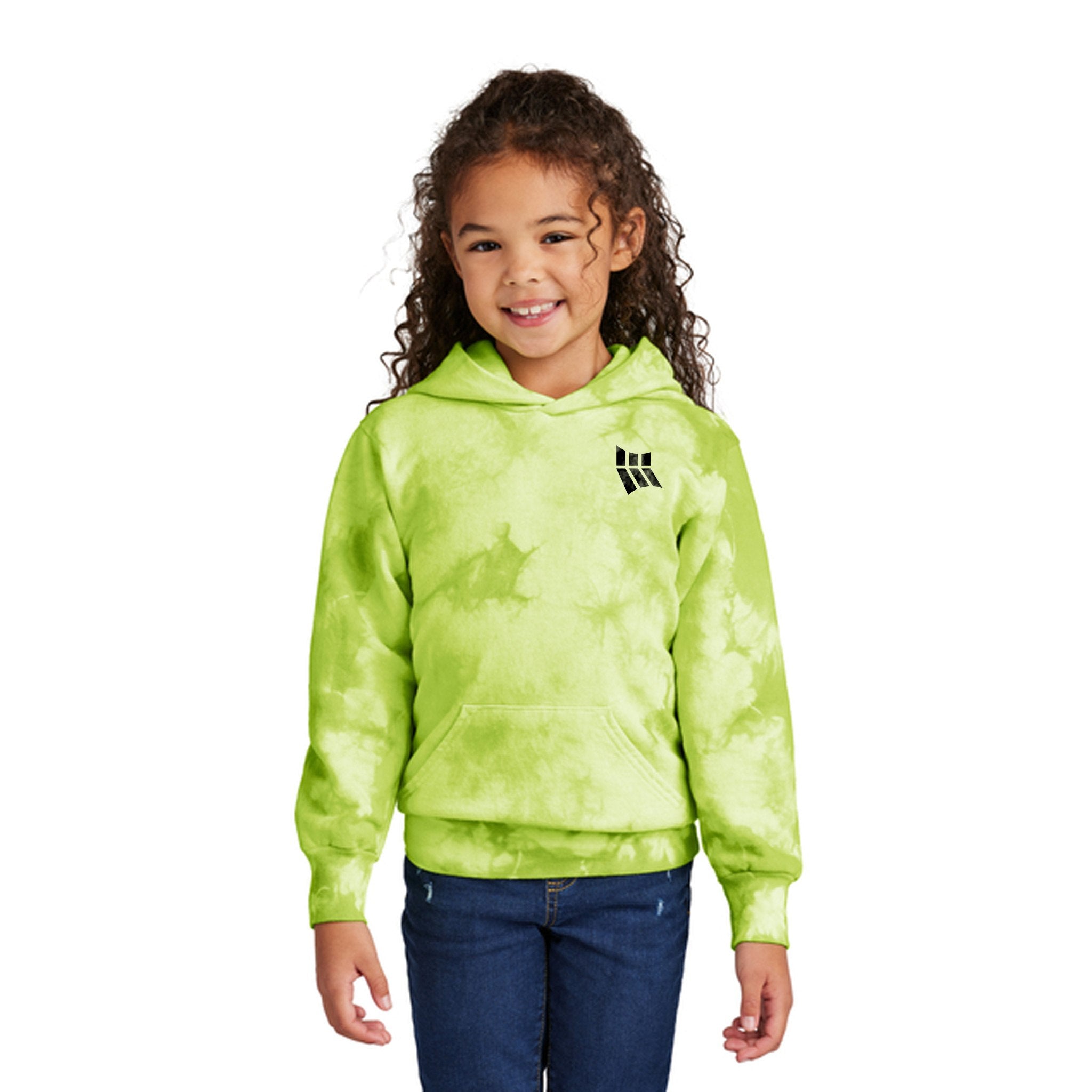 Port & Company® Youth Crystal Tie-Dye Pullover Hoodie  Imprinted with Logo (Q330922)