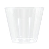 9 Oz. Clear Fluted Plastic Rocks Cup (Q332211)