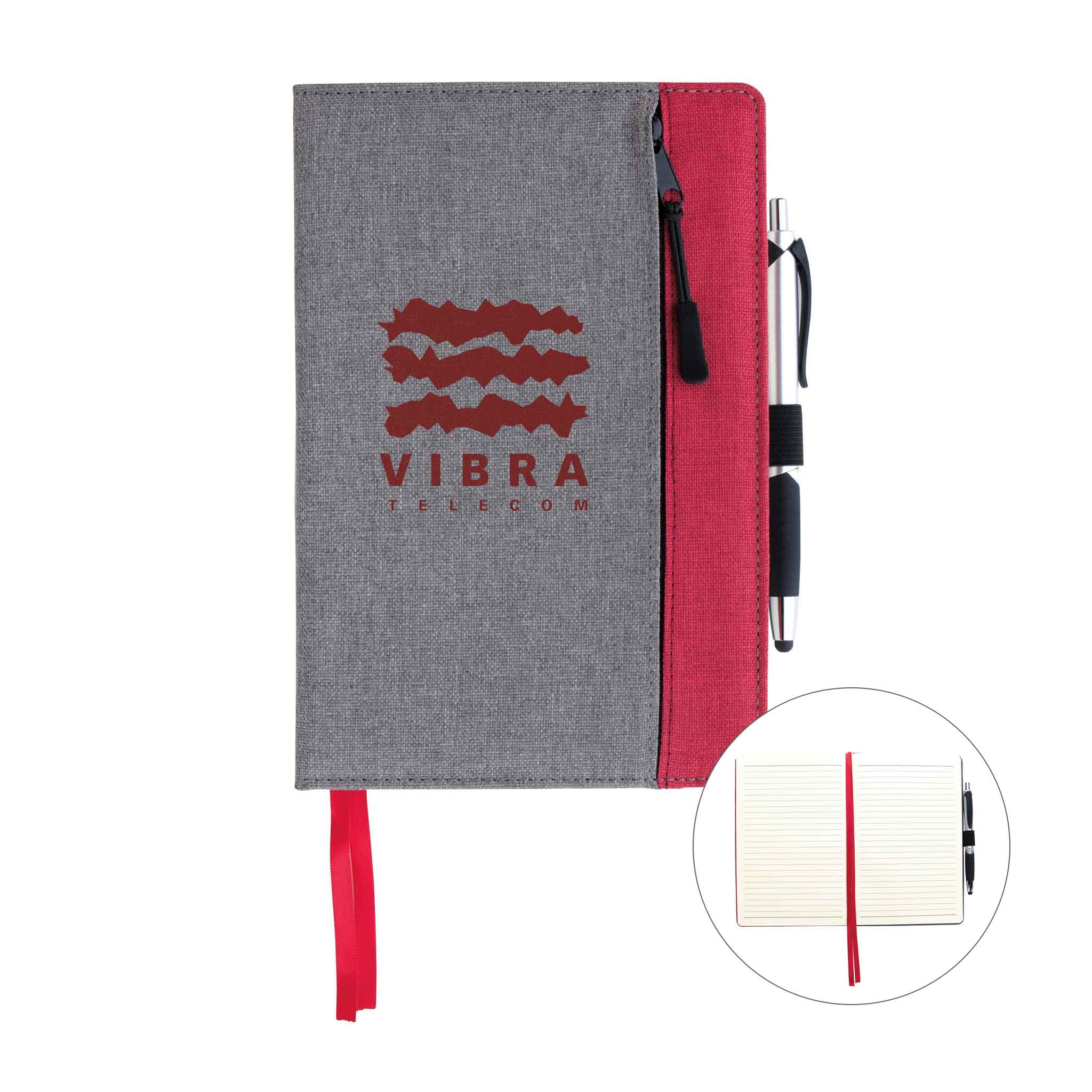 Good Value Front Zip Pocket Journal (Q334022)