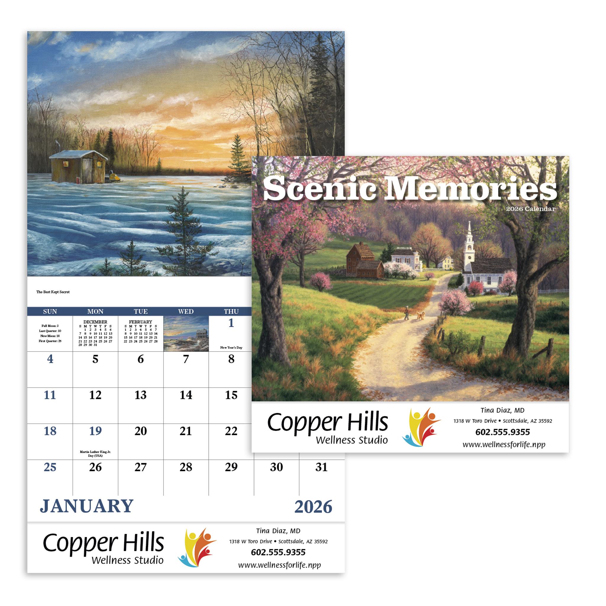 Scenic Memories - Stapled Calendar (Q334722)