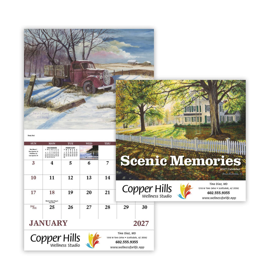 Scenic Memories - Stapled Calendar (Q334722)