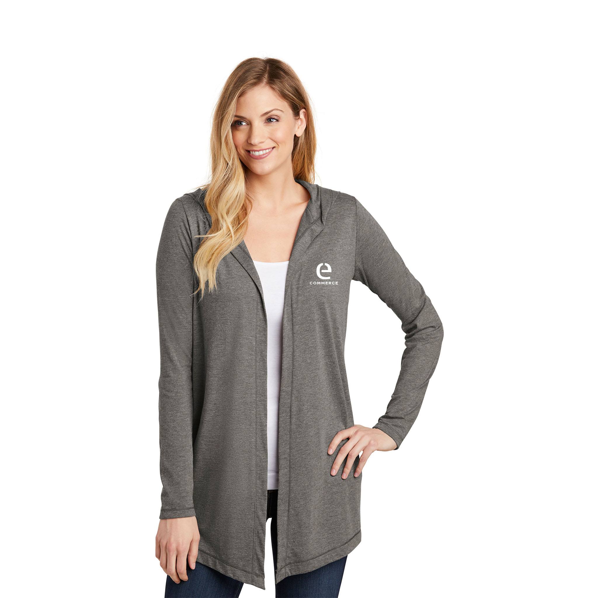 District ® Women's Perfect Tri ® Hooded Cardigan  Imprinted with Logo (Q338922)