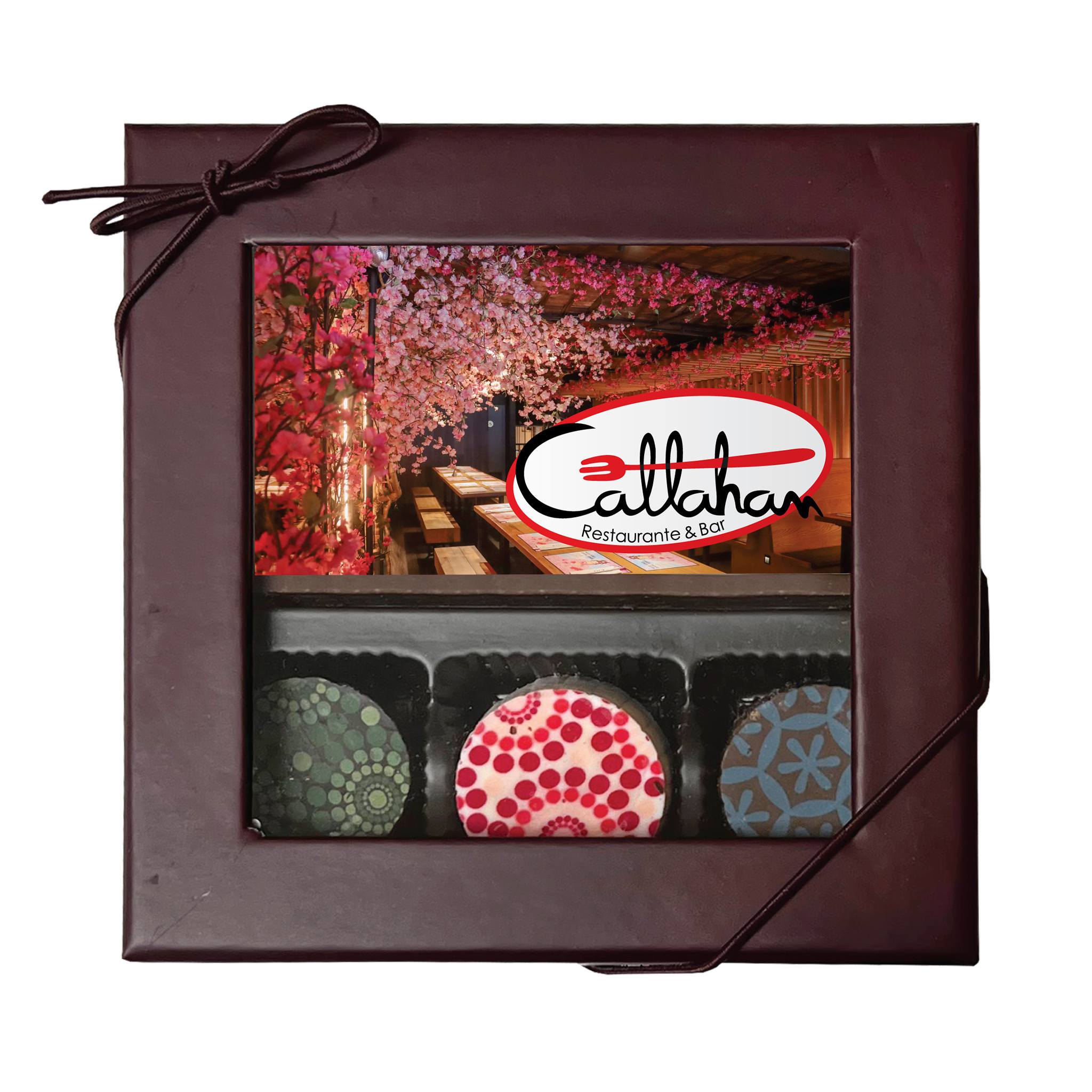 Chocolate Bar With 3 Truffles  Imprinted with Logo (Q341922)