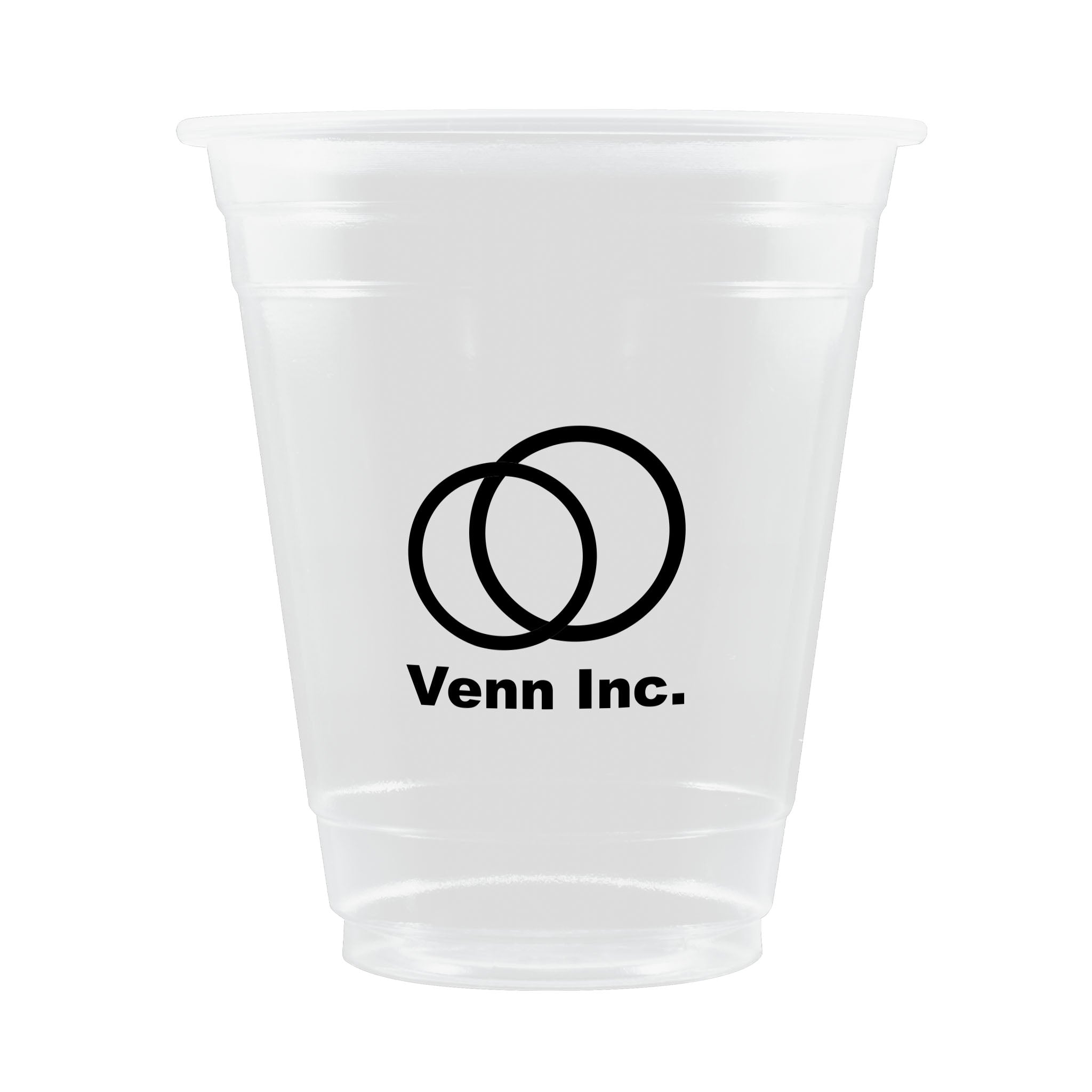16/18 oz Soft Sided Clear Plastic Cups  Imprinted with Logo (Q767911)