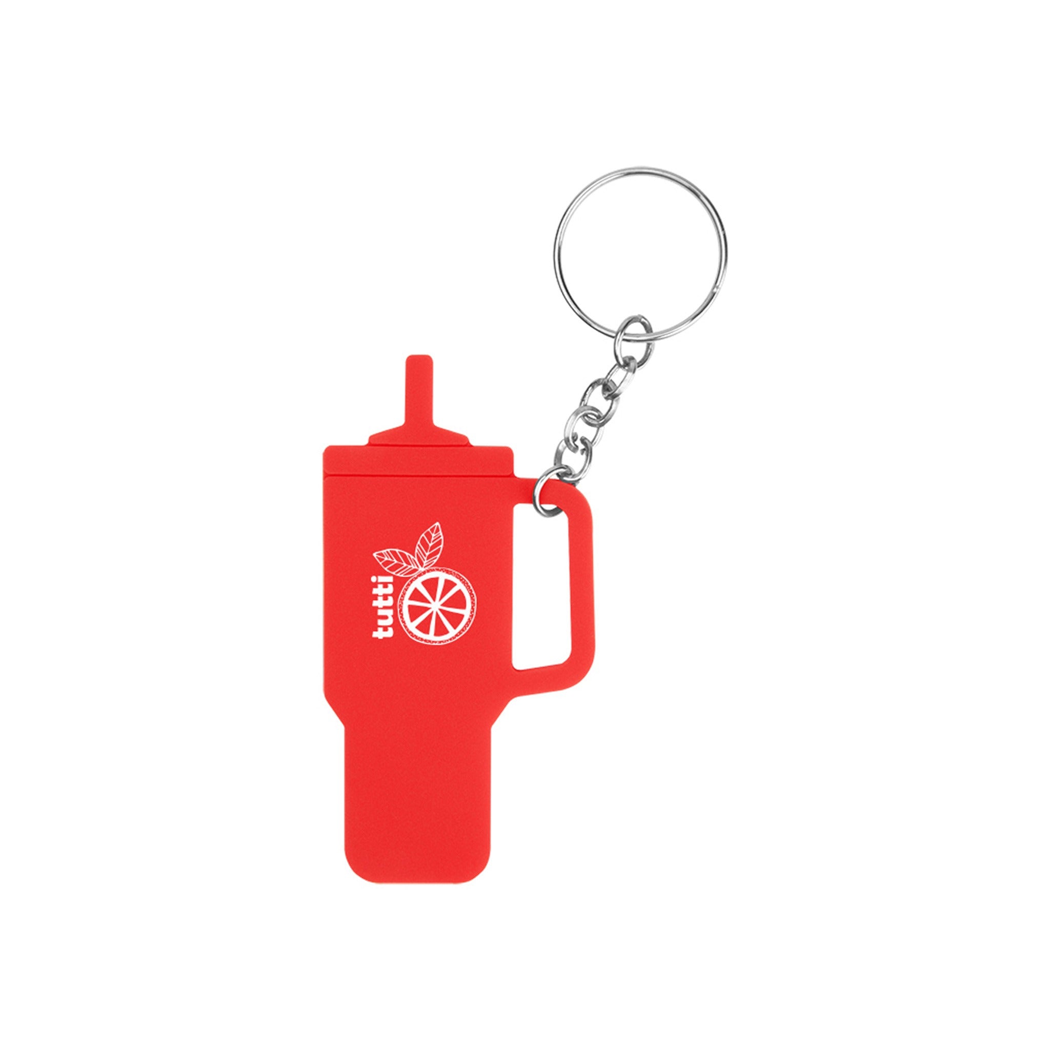 Intrepid Tumbler Shaped Silicone Key Ring  Imprinted with Logo (Q345122)