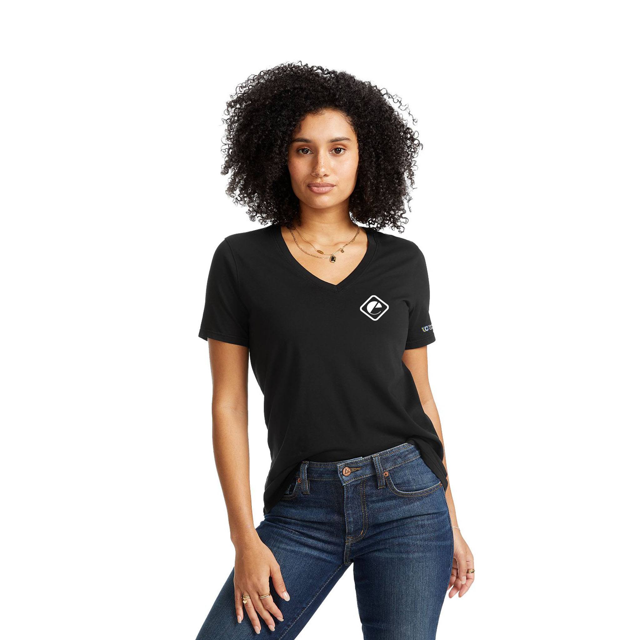 American Giant Classic Cotton V-Neck T - Women's  Imprinted with Logo (Q345622)