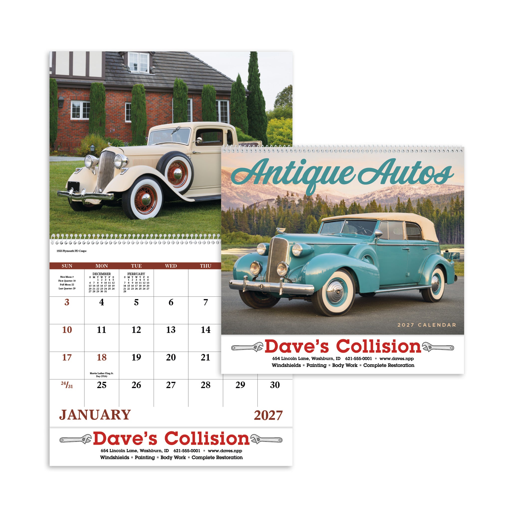 Antique Autos - Spiral Calendar (Q345722)