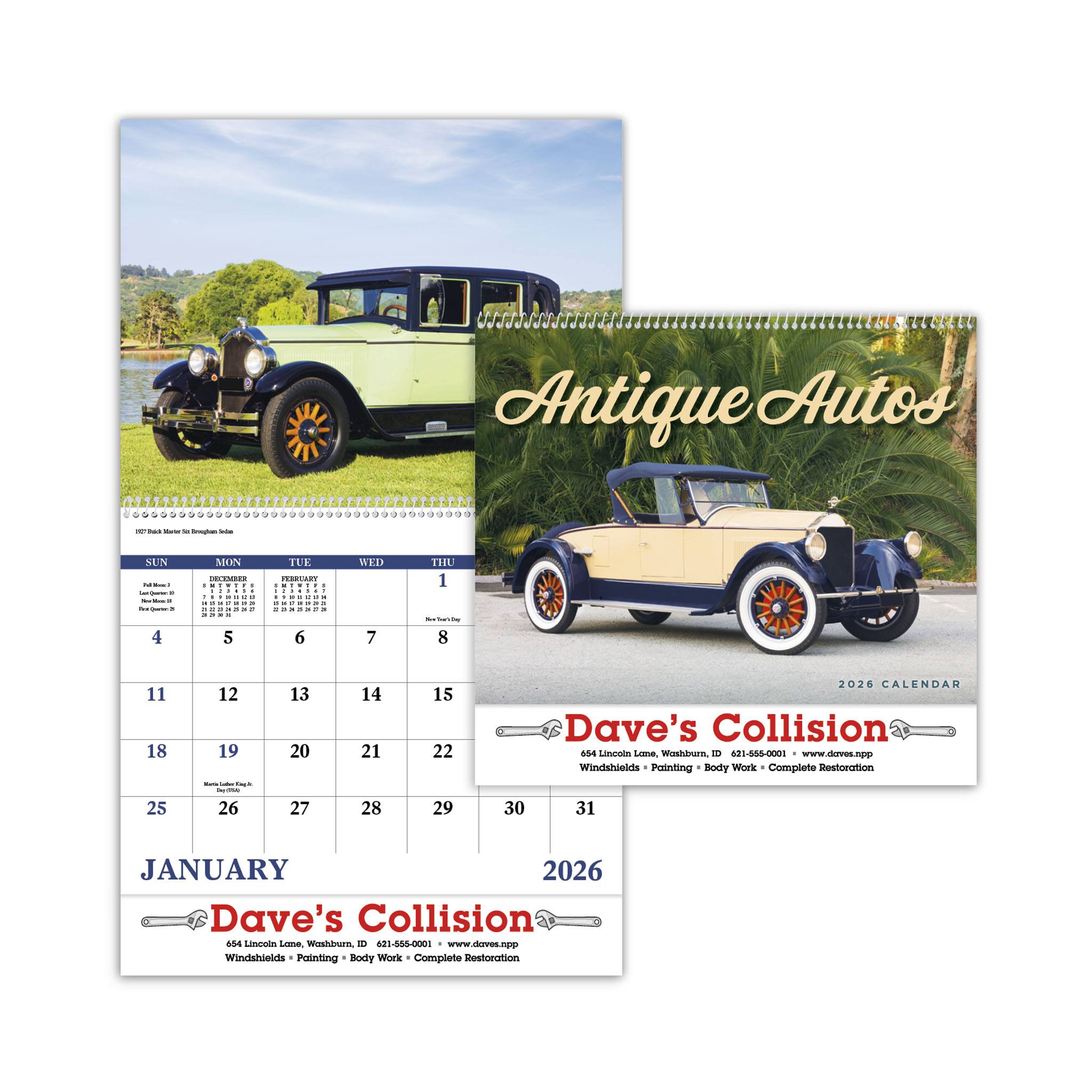 Antique Autos - Spiral Calendar (Q345722)