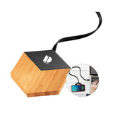 SCX Design® Bamboo 10W Hexa Wireless Charger  Imprinted with Logo (Q346622)