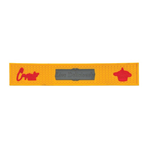 3.5 x 25 Inch Heavy Duty Vinyl Bar Counter Rail Mat  Imprinted with Logo (Q347922)