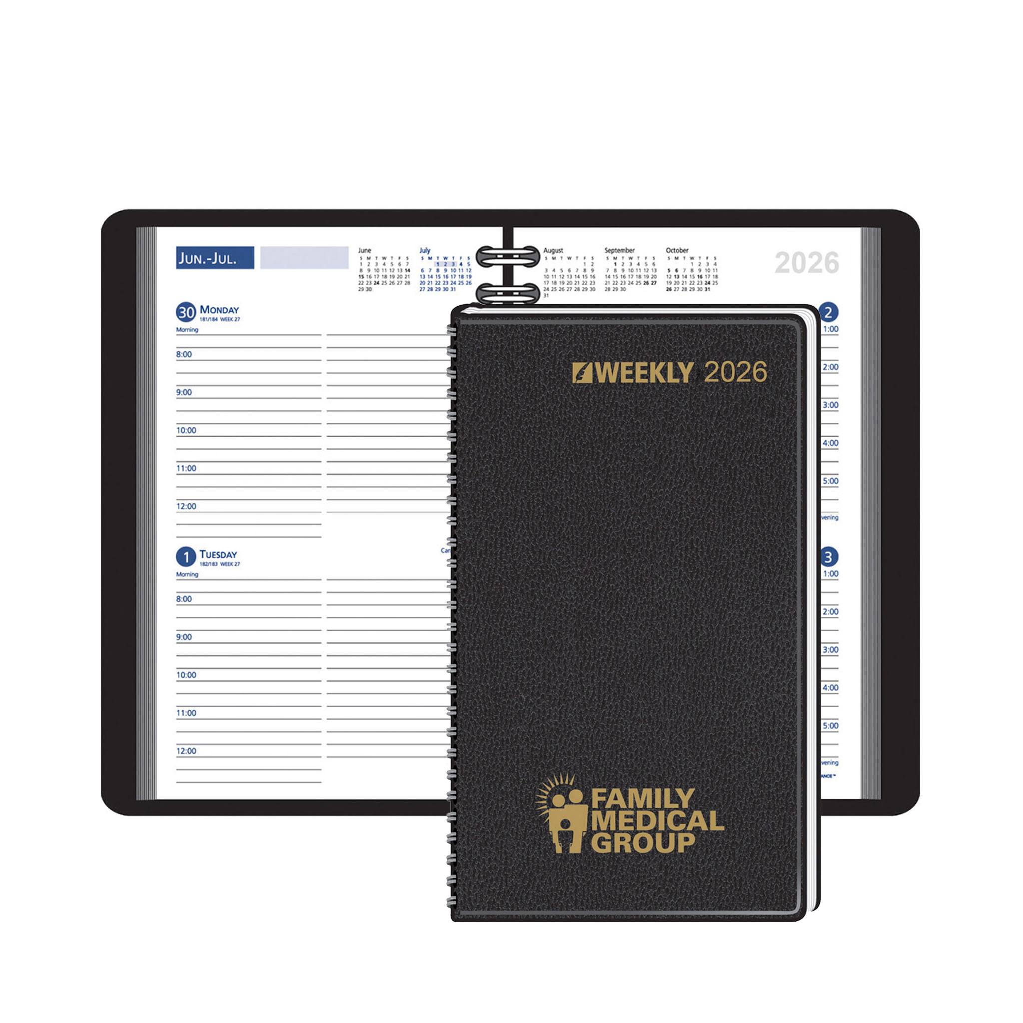 Ruled Two Days Per Page Wired Planner (Q350211)