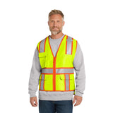 CornerStone® ANSI 107 Class 2 Surveyor Zippered Two-Tone Vest (Q353332)