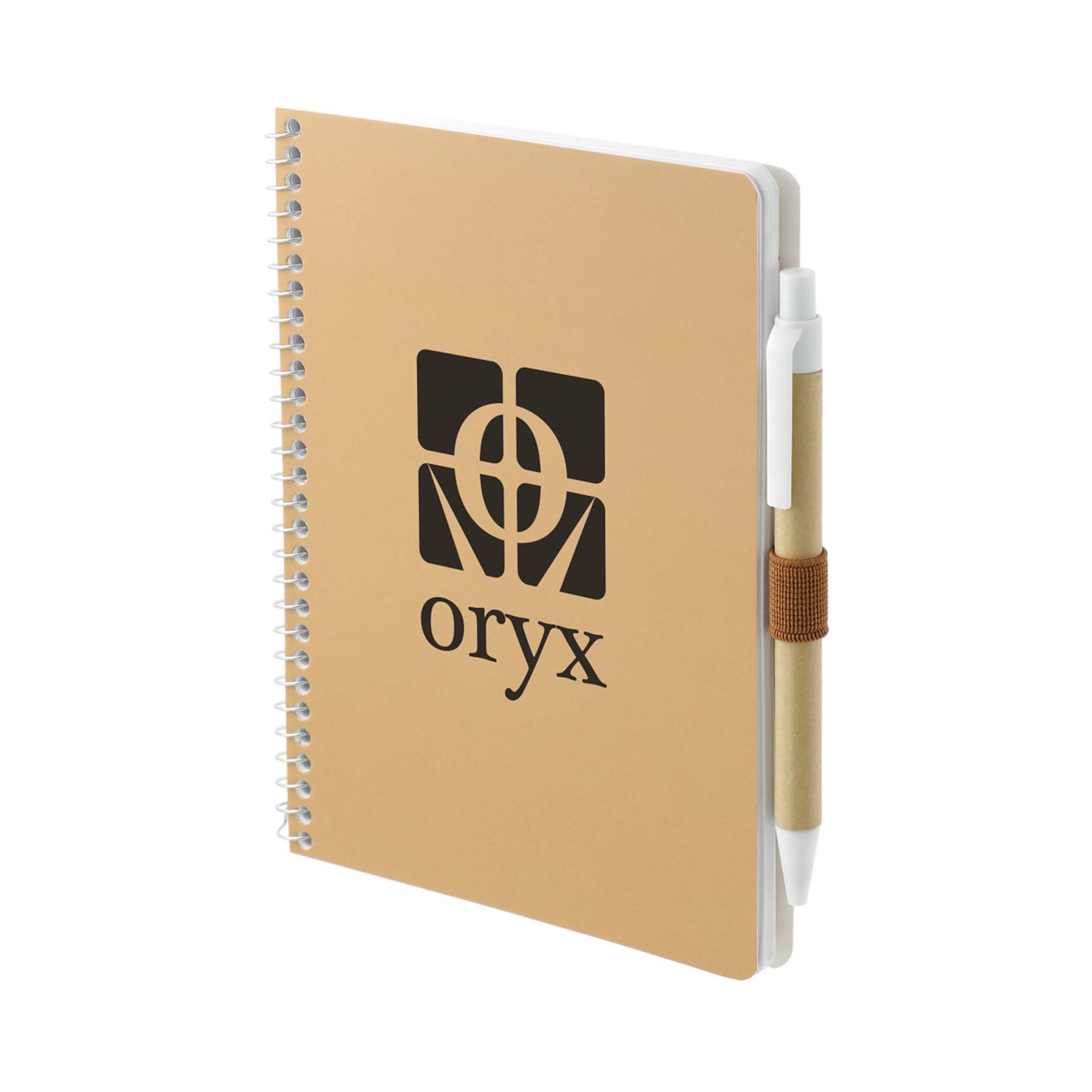 5” x 7” FSC® Mix Spiral Notebook with Pen  Imprinted with Logo (Q353422)