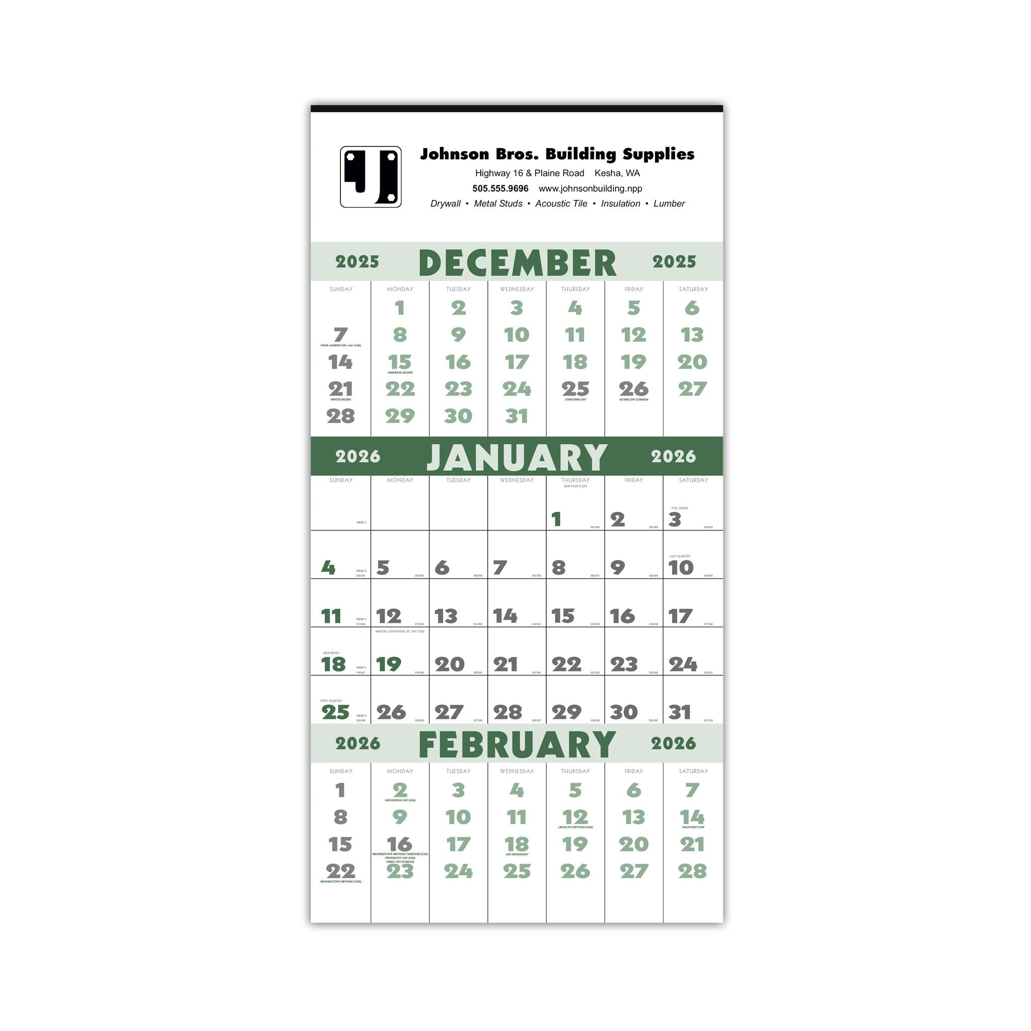 3-Month Planner (12 Sheet)  Imprinted with Logo (Q355722)