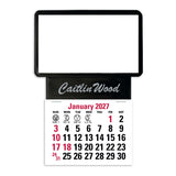 Press-N-Stick Business Card Holder With Imprint And Calendar Pad (Q359122)