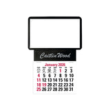 Press-N-Stick Business Card Holder With Imprint And Calendar Pad (Q359122)