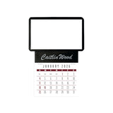 Press-N-Stick Business Card Holder With Imprint And Calendar Pad (Q359122)